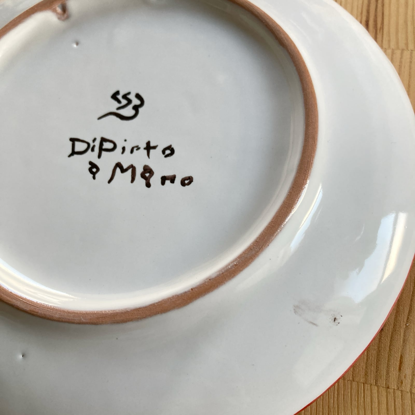 絵皿 M 20cm vivace 高貴な鳥 マヨリカ焼き イタリア陶器 CRC055
