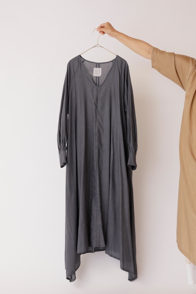 KROMALUDI / Pico Dress + Slip〈cotton / cotton silk〉