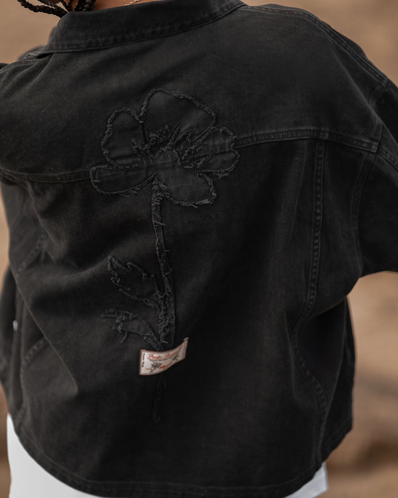 【#Re:room】WASHED VINTAGE BACK FLOWER JACKET［REJ151］