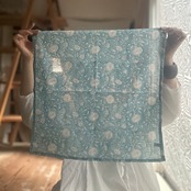 No.70 | インドの木版染めハンカチ | ブルー