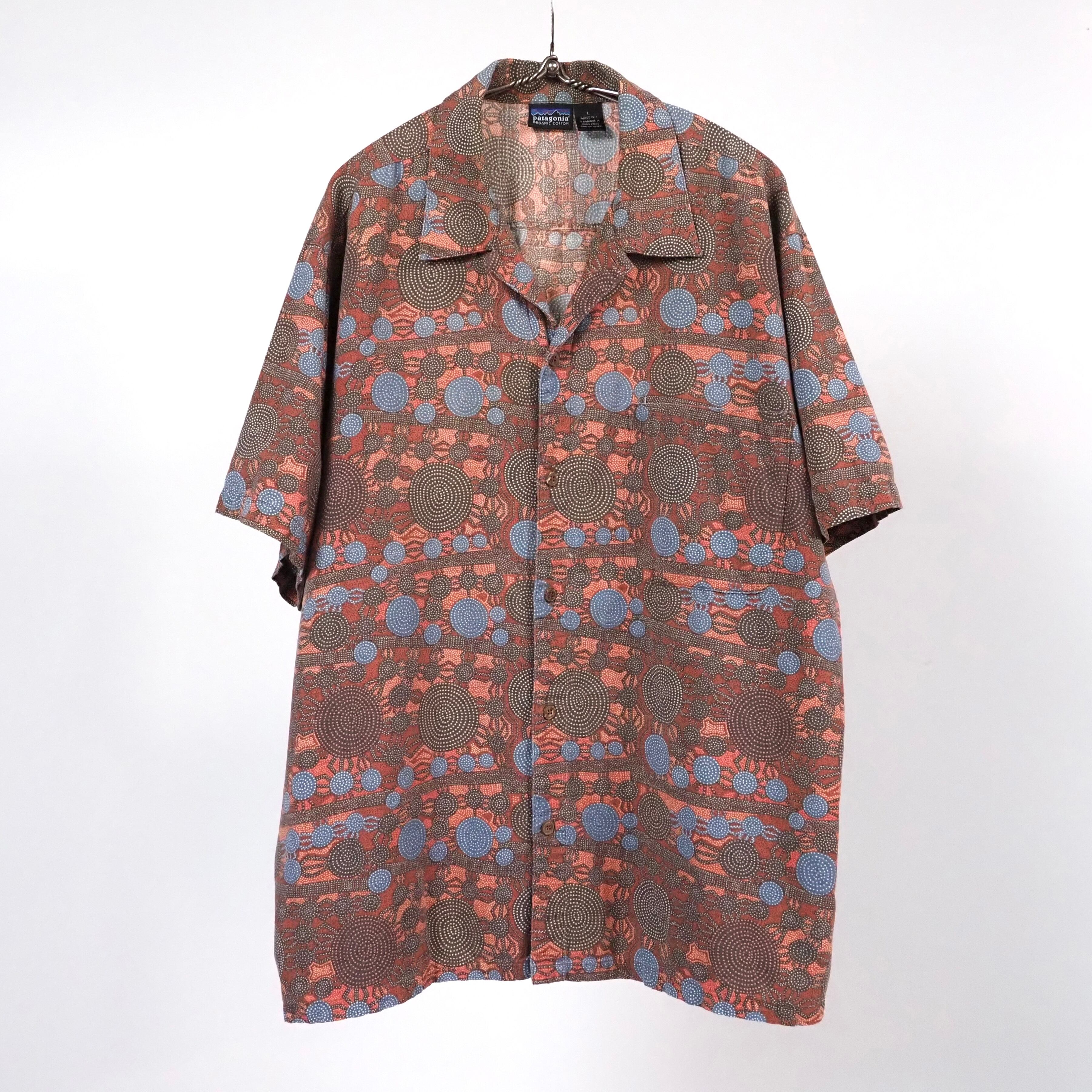 Polo by Ralph Lauren CALDWELL silk/cotton open collar S/S shirt L