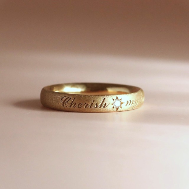 Love letter ring K10/K18 セミオーダー ラブレターリング ダイヤモンド/誕生石