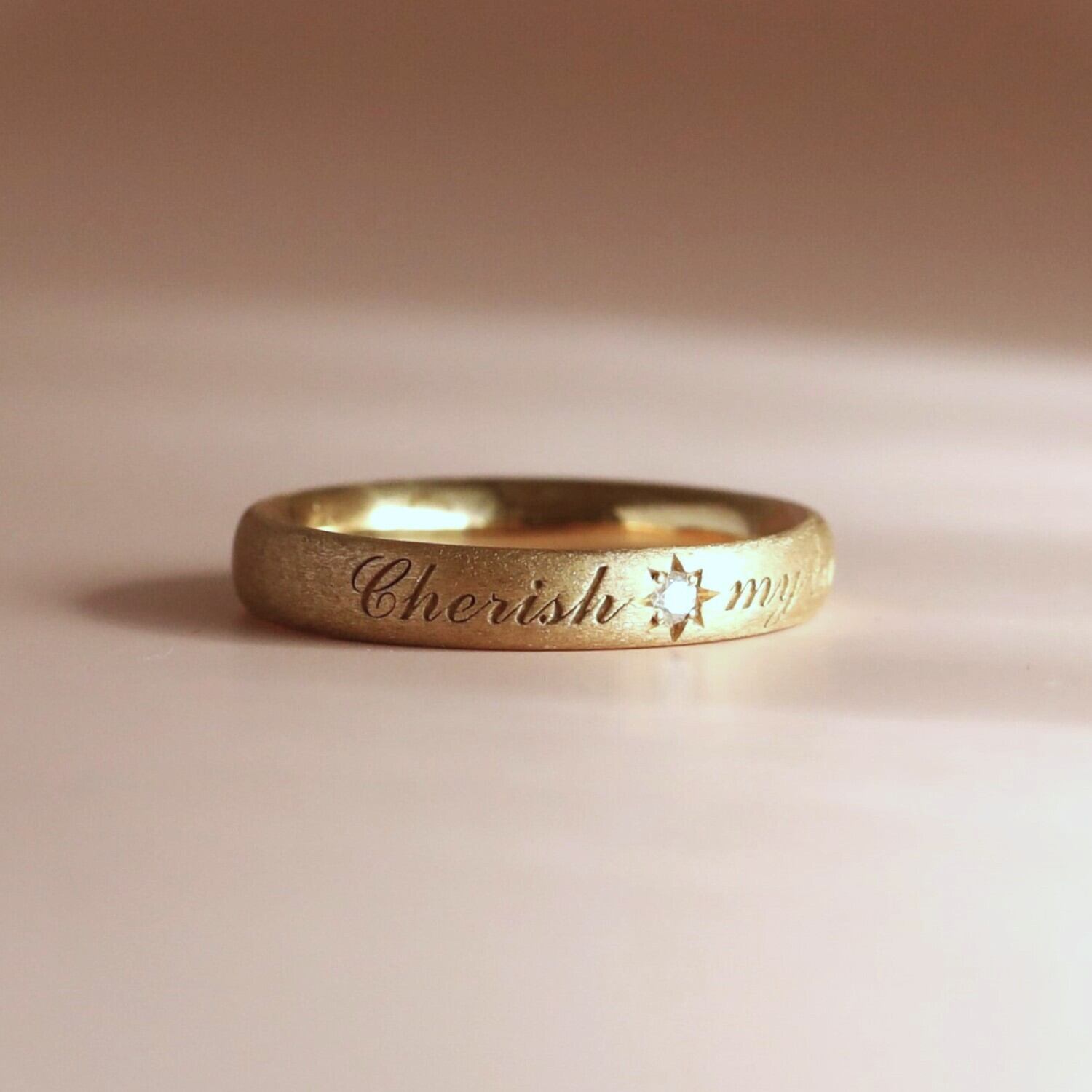 Love letter ring K10/K18 セミオーダー ラブレターリング ダイヤモンド/誕生石