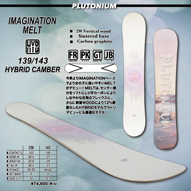 plutonium imagination 151cm 21-22モデル