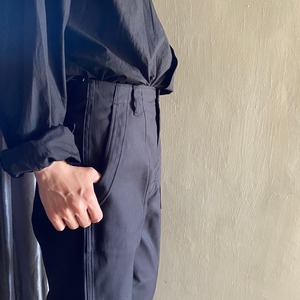 CIOTA｜スビンコットン バックサテンベイカーパンツ women  black