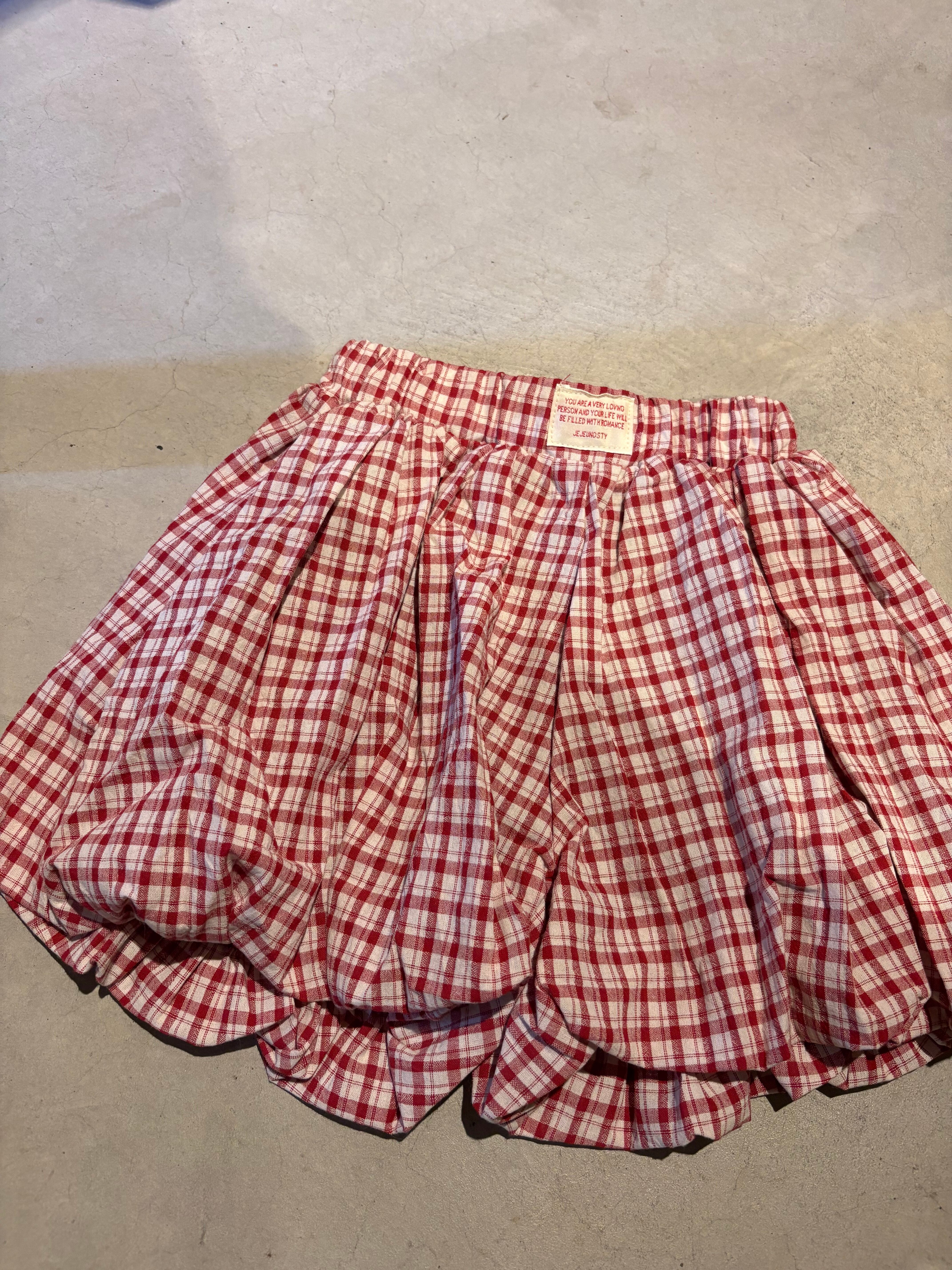 チェックキュロット 半ズボン