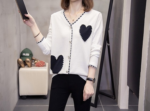 【大きいサイズXL-4XL】【秋冬新作】ファッションセーター♪ブラック/ホワイト2色展開◆#sebooo-24127