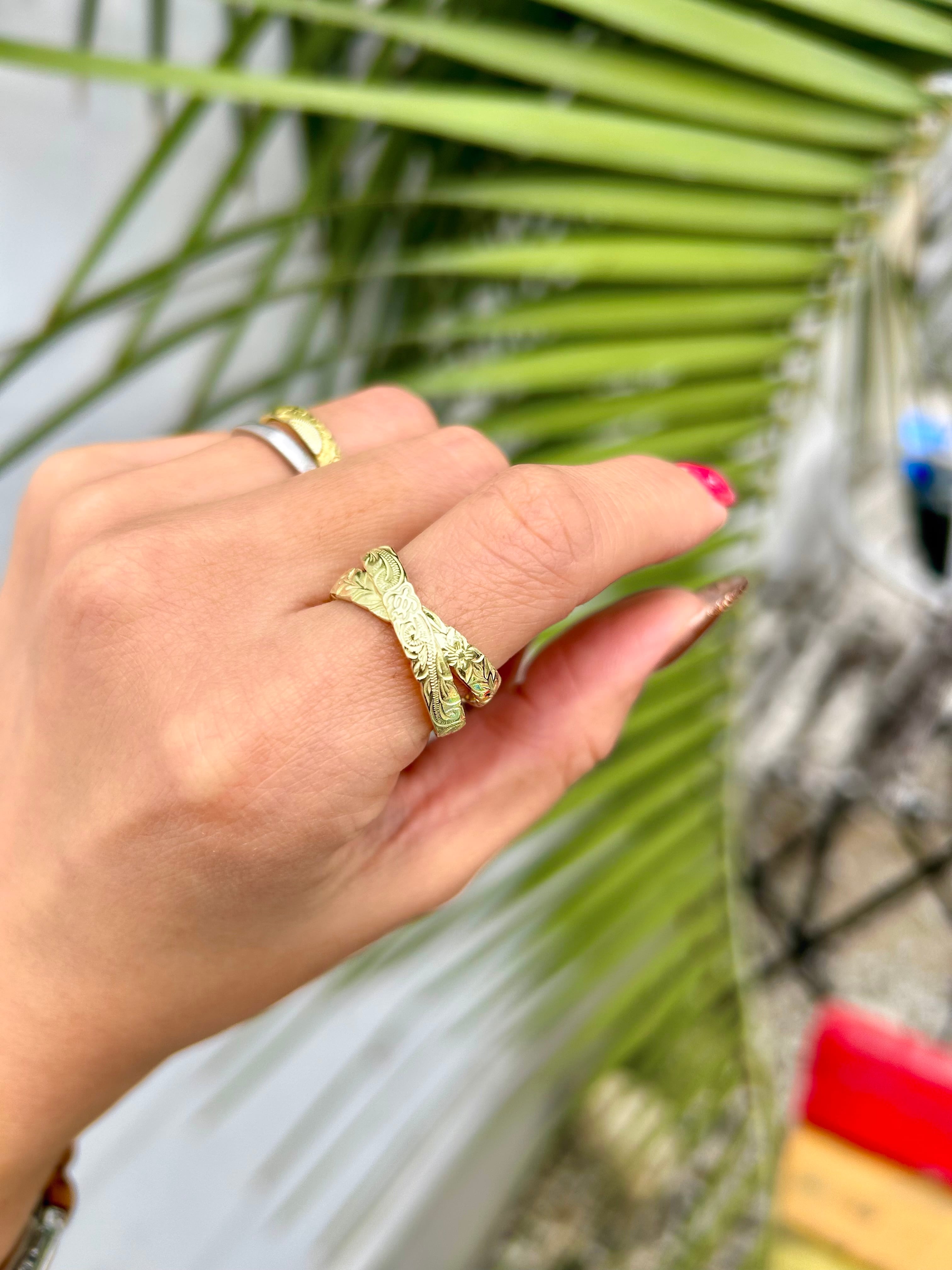 9th anniversary double ring ～greengold～￥14,000+tax