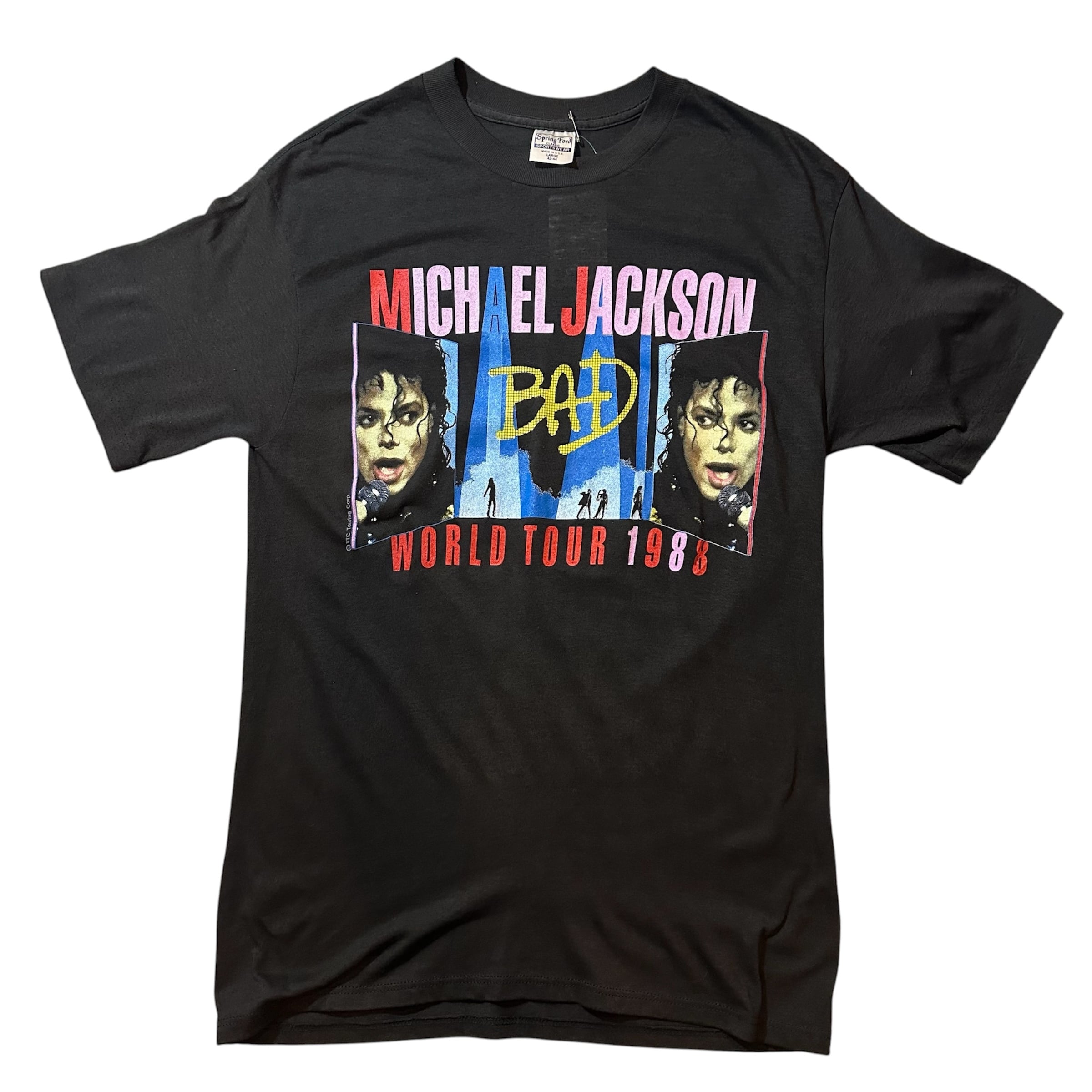 F426】80s spring ford Michael Jackson tour T-shirt / 80年代