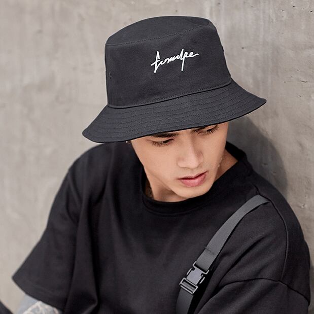 【予約販売】バケットハット メンズ 帽子 ハット アウトドア キャンプ 刺繍 ブラック ベージュ キャップ ストリート スポーティー ダンス こなれ感 お洒落 韓国 トレンド M/L/XL