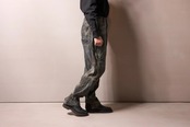 山内 / 有松カモフラージュビンテージシルクリネン・タブ付きワークパンツ