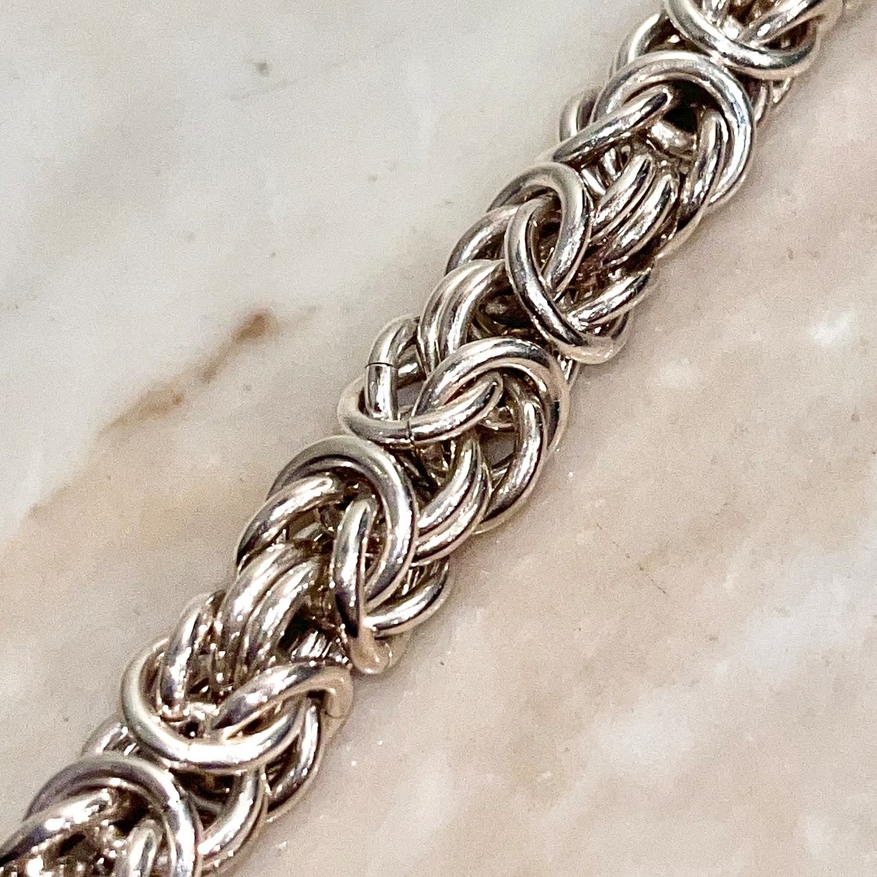 vintage heavy gauge silver toggle bracelet