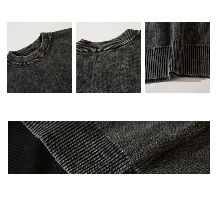 ★AMERICAN RETRO OLD WASHED PLAIN SWEATER　　　07344