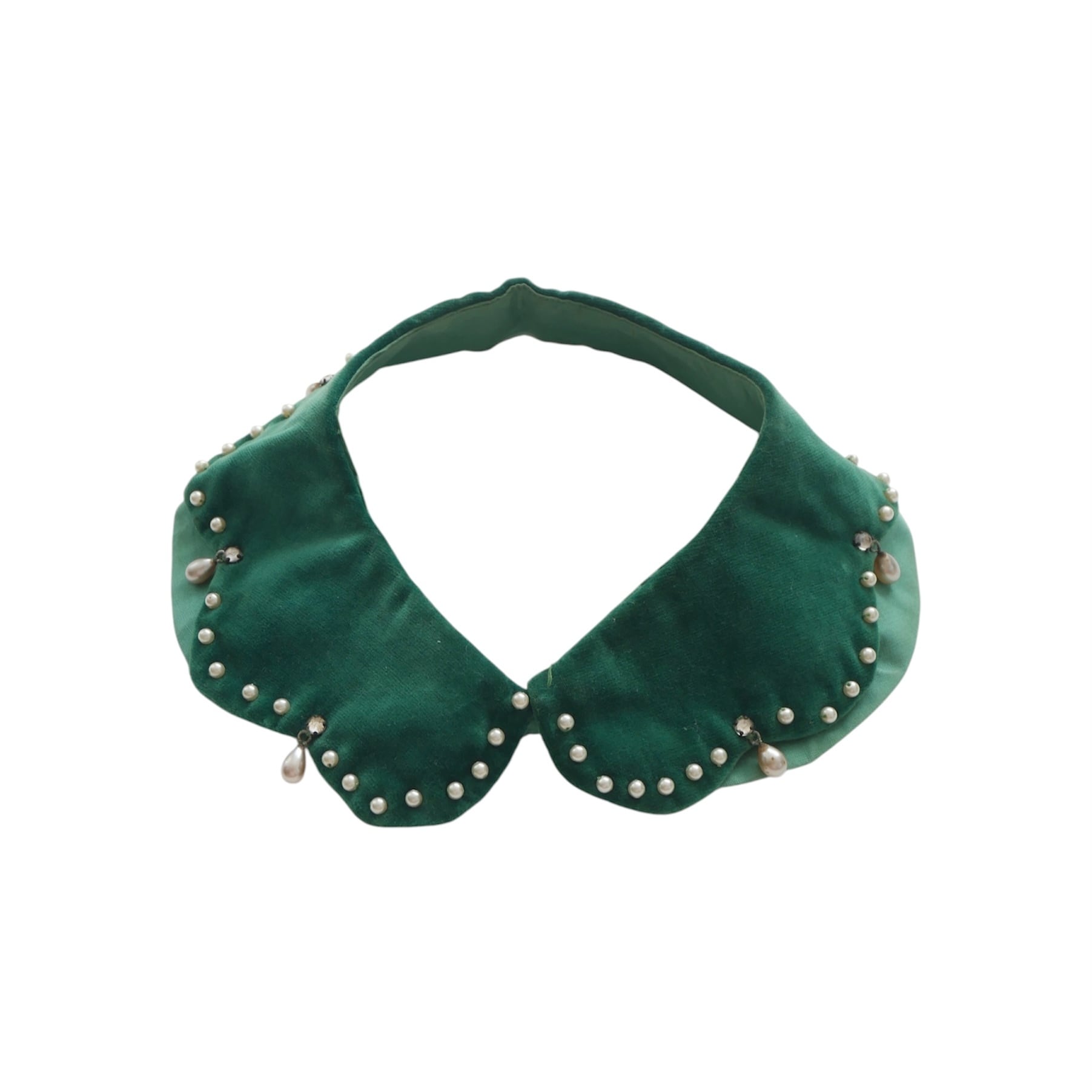 Vintage | Green Velvet collar