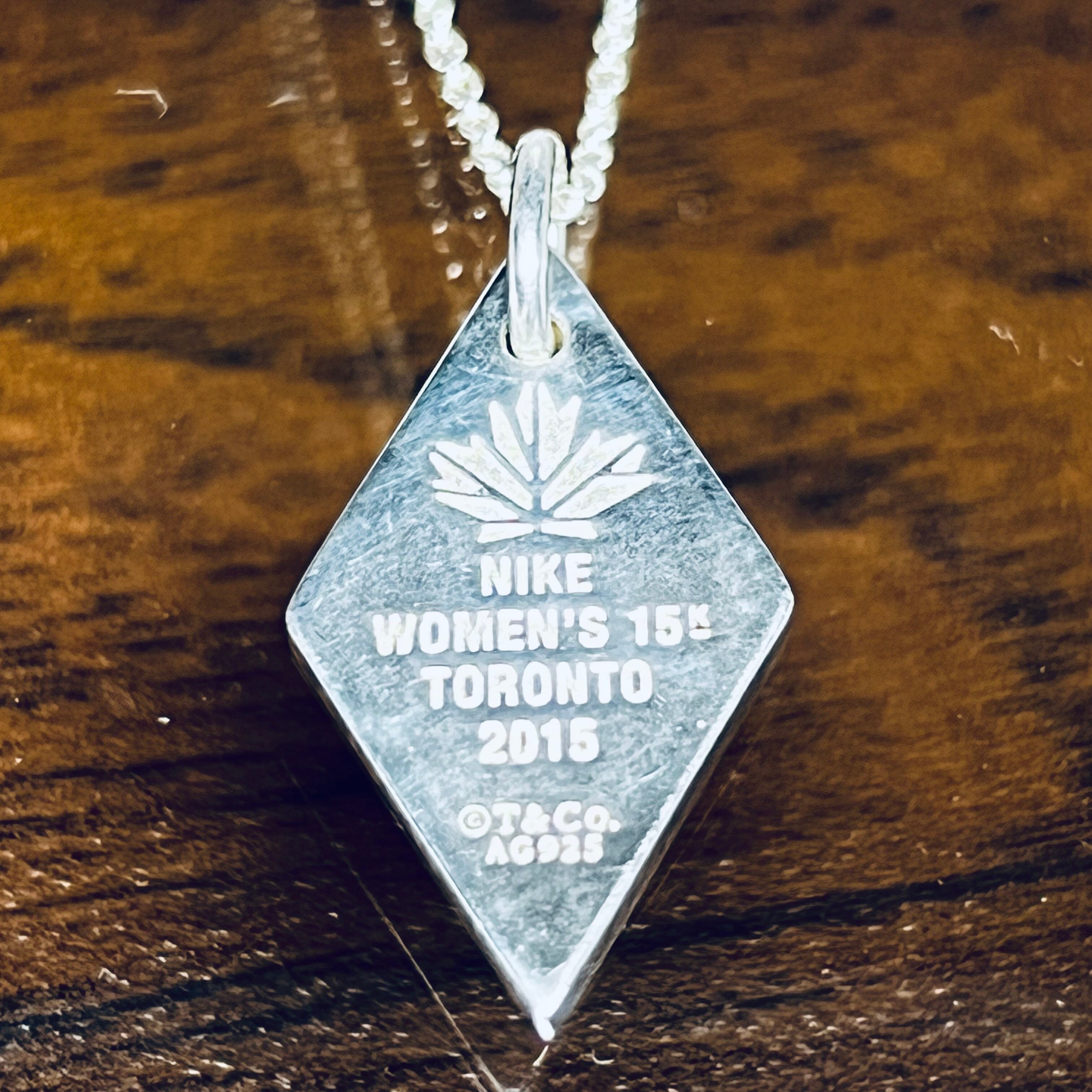 TIFFANY & CO. x NIKE Women's 15K Toronto 2015 Charm Necklace