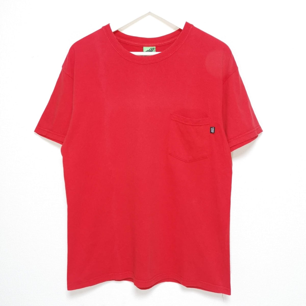 送料無料 M 00s アンタイヒーロー ANTIHERO Tシャツ ポケT 赤 USA製 