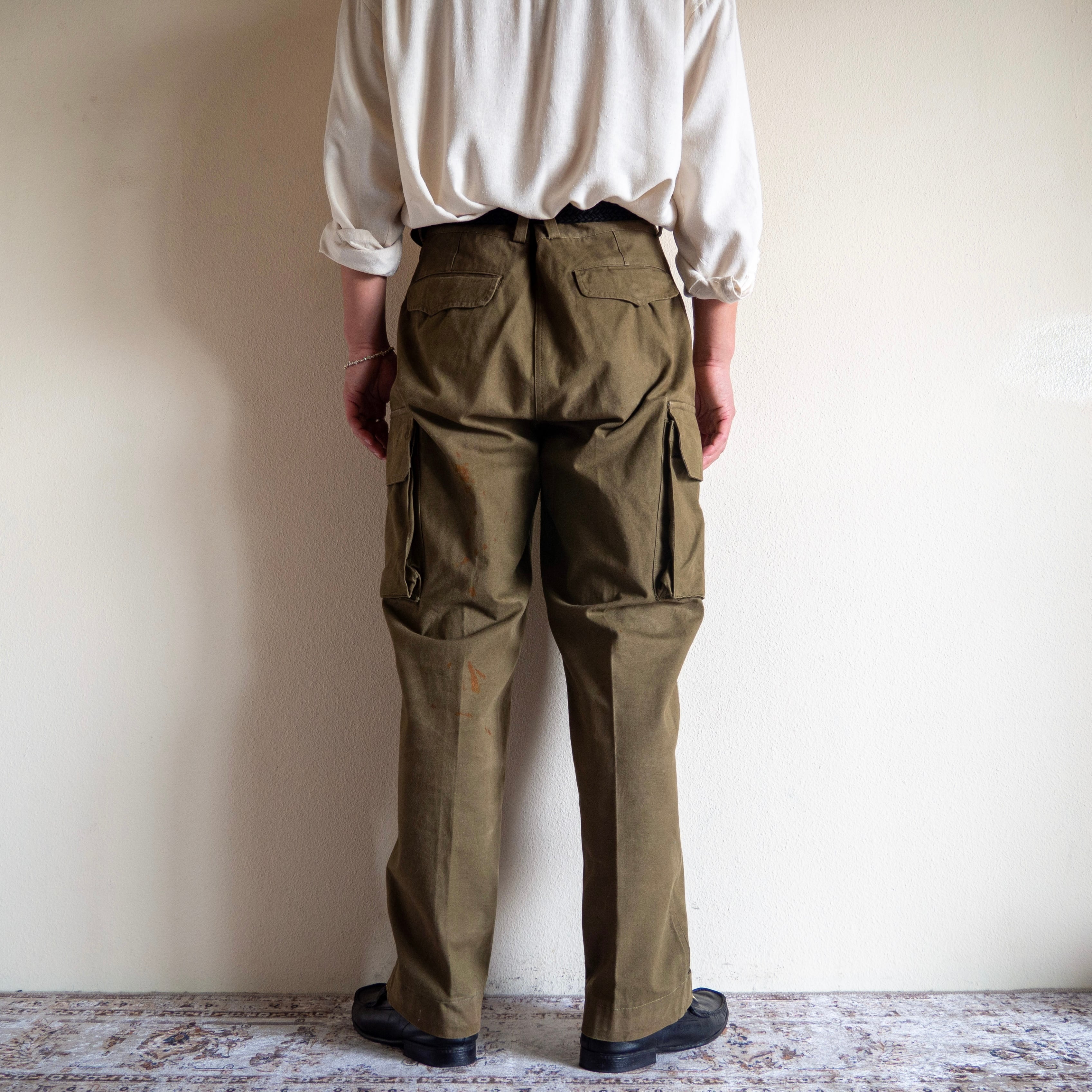 1950s French Army "Hopsack" M-47 Cargo Pants Deadstock <33> | 'bout