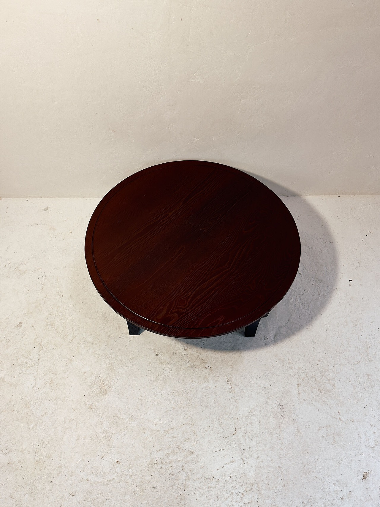 こっくり朱の丸座卓（折脚）