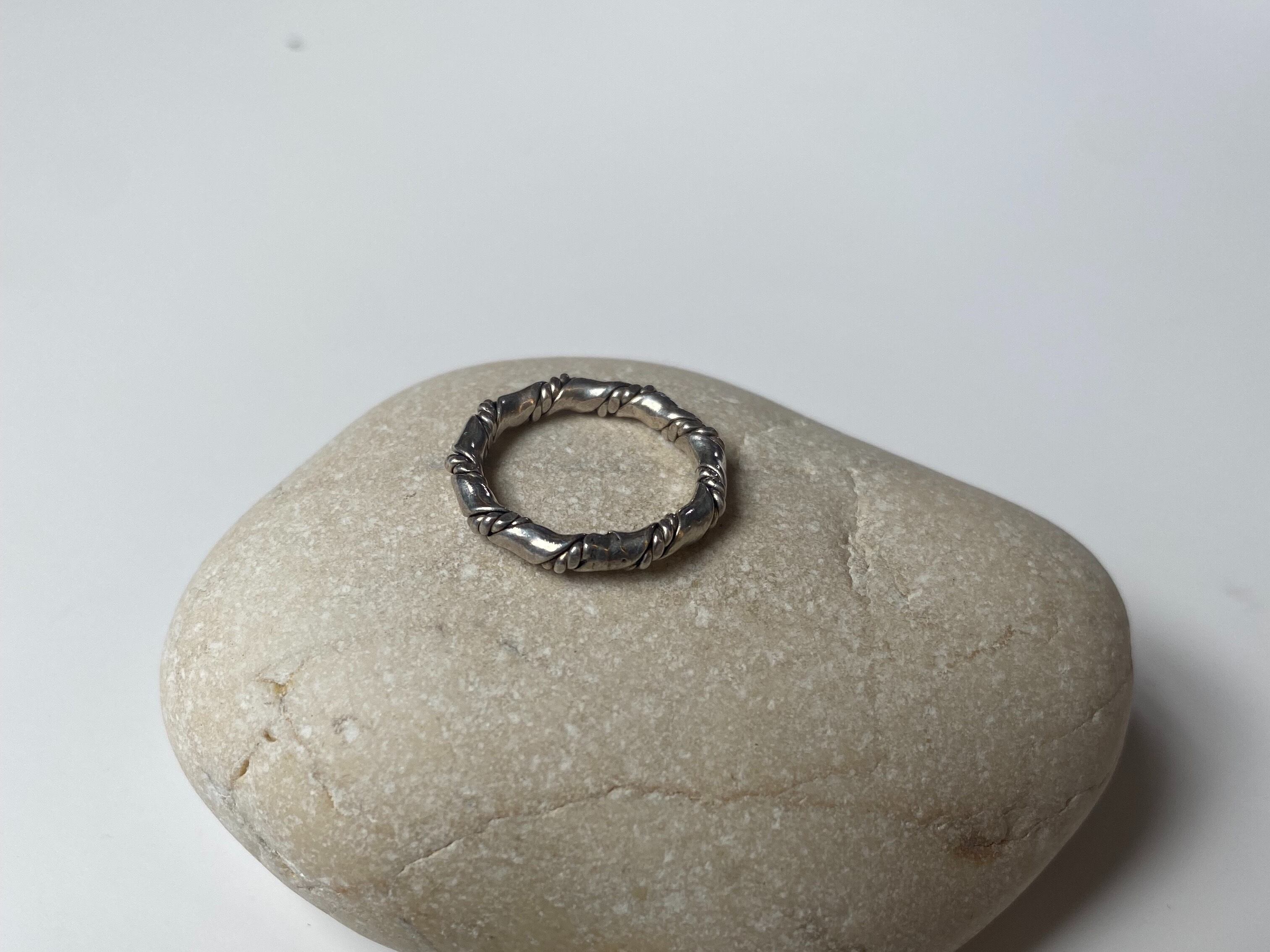 <vintage silver925>cuban link ring