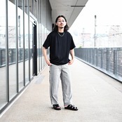 INTERIM(インテリム) EXTRA FINE MERINO WOOL JERSEY S/S TEE、AUBERGE(オーベルジュ）ANTON(アントン）コーディネート