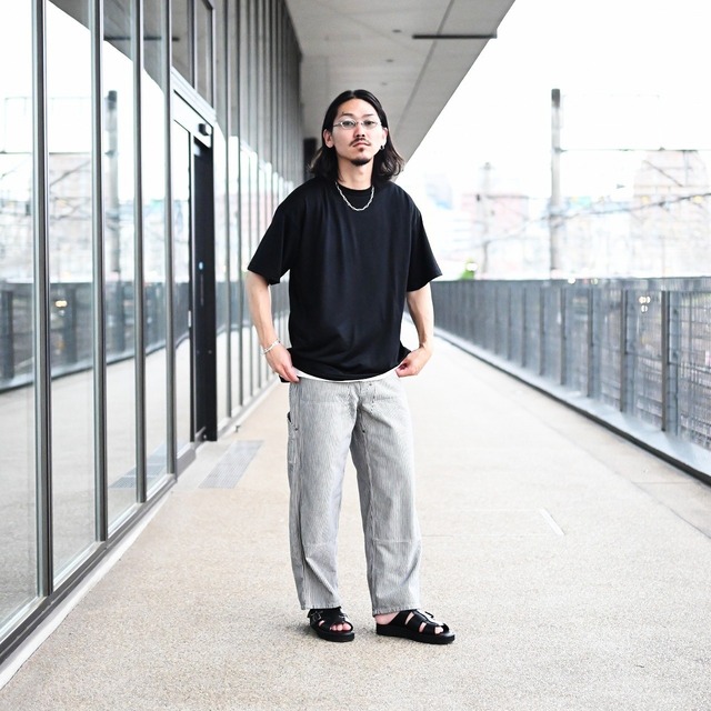 INTERIM(インテリム) EXTRA FINE MERINO WOOL JERSEY S/S TEE、AUBERGE(オーベルジュ）ANTON(アントン）コーディネート