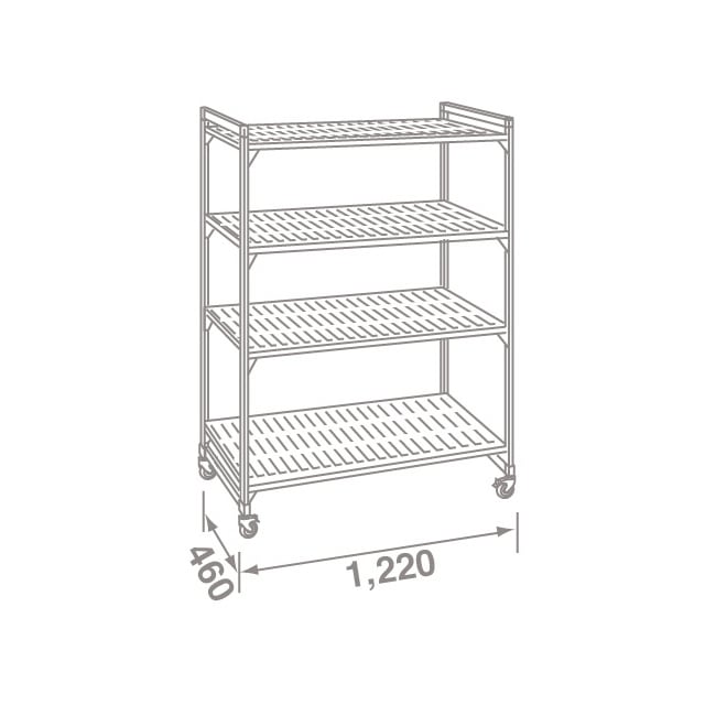 送料無料/新品】 CAMBRO カムシェルビング用プレミアムキャスター CPMCWB 2個組 業務用 8-1150-0701