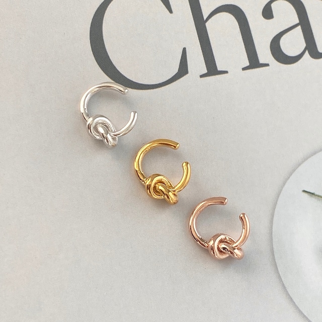 silver925 knot ear cuff【 3color 】