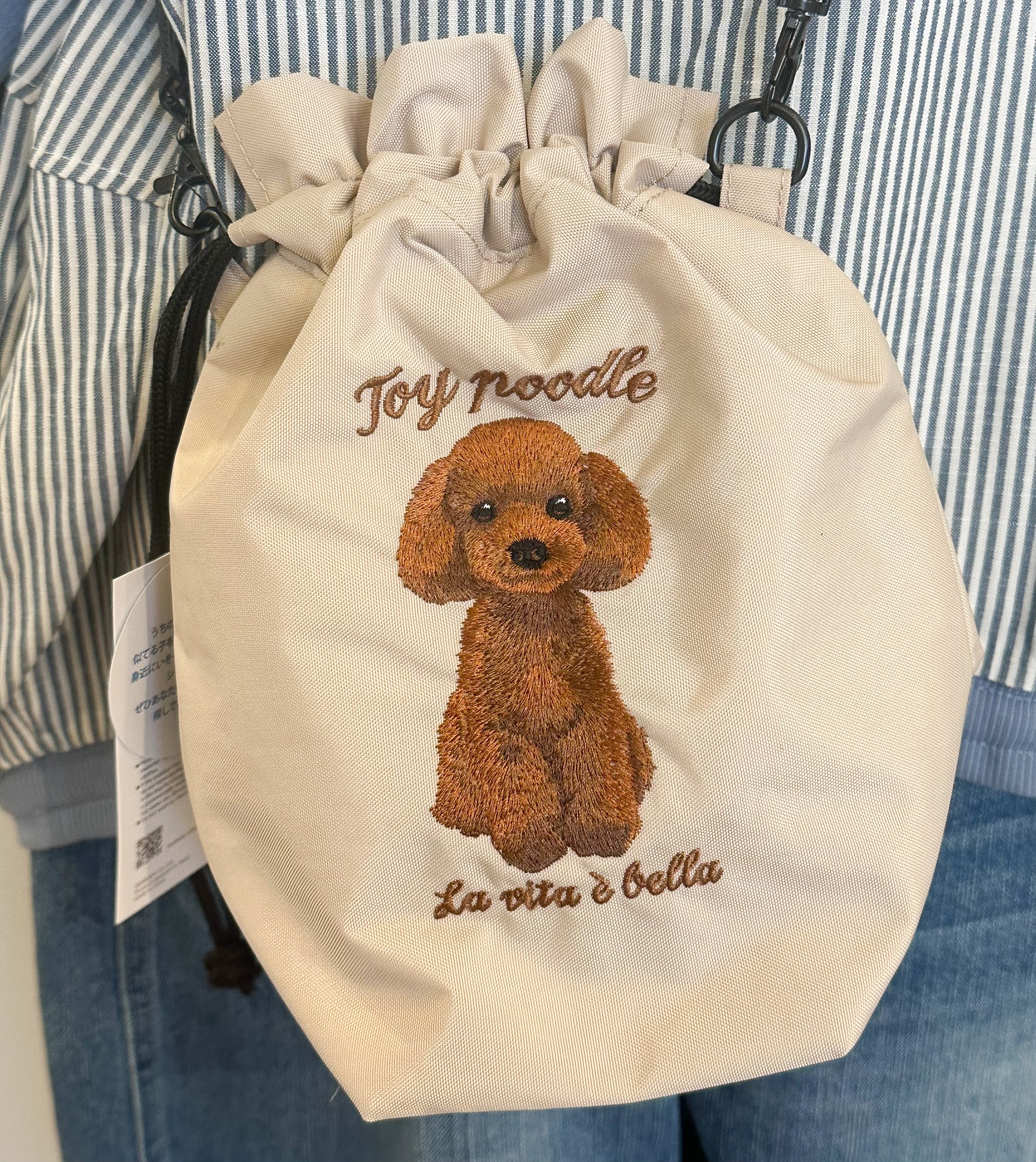 アニマル刺繍コードショルダー トイプードル | わんこ雑貨の店 スマイルズ