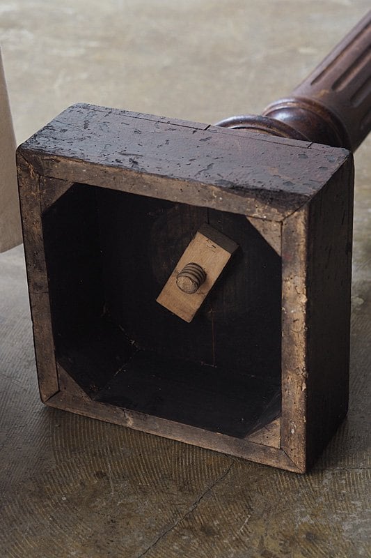 オーク木柱、コラム、花台-antique wood column | アンティーク
