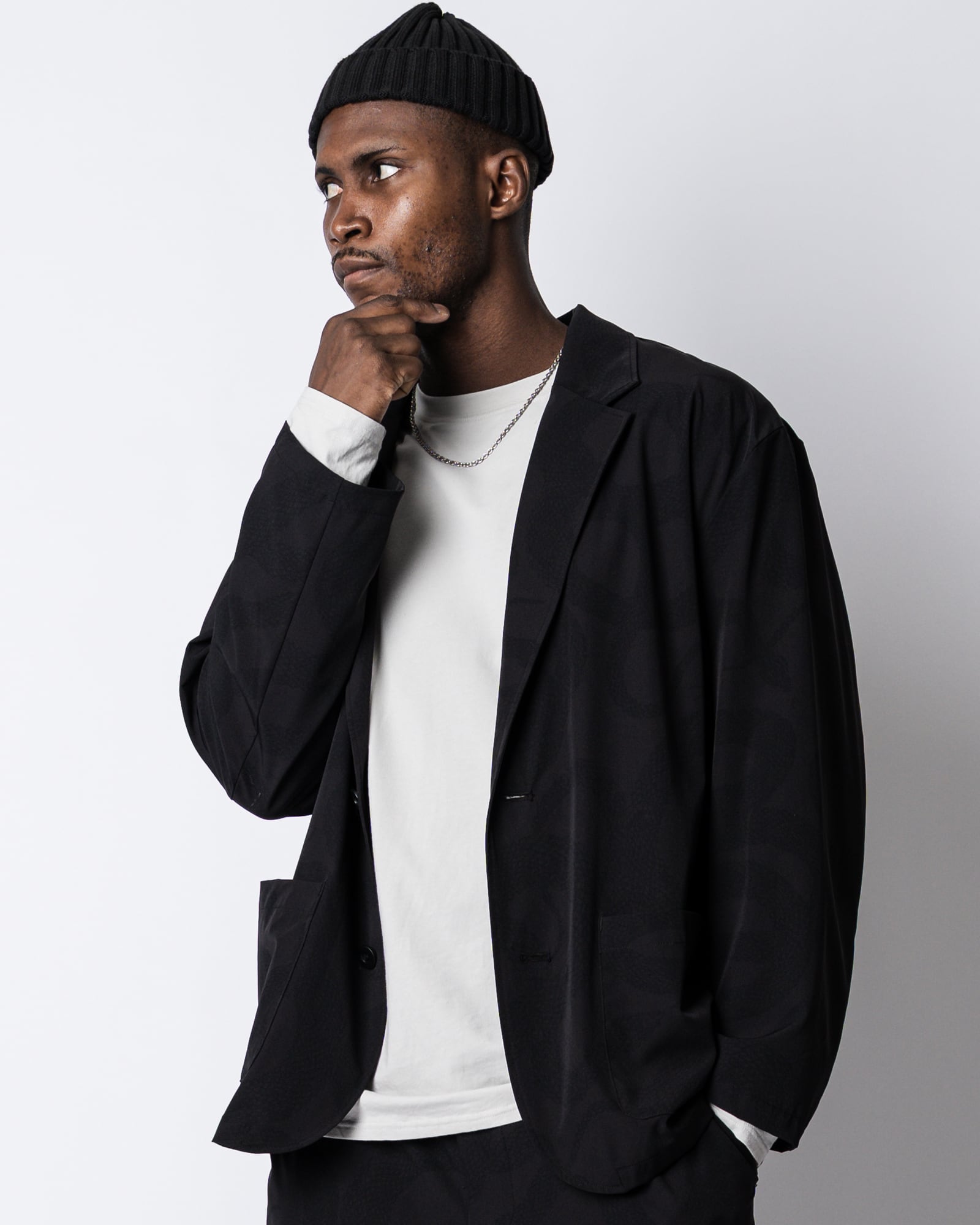 × OVYS SNAKE PATTERN NYLON T/T JACKET & PANTS