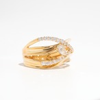 ダイヤモンド デザイン リング  K18 / 0.220ct