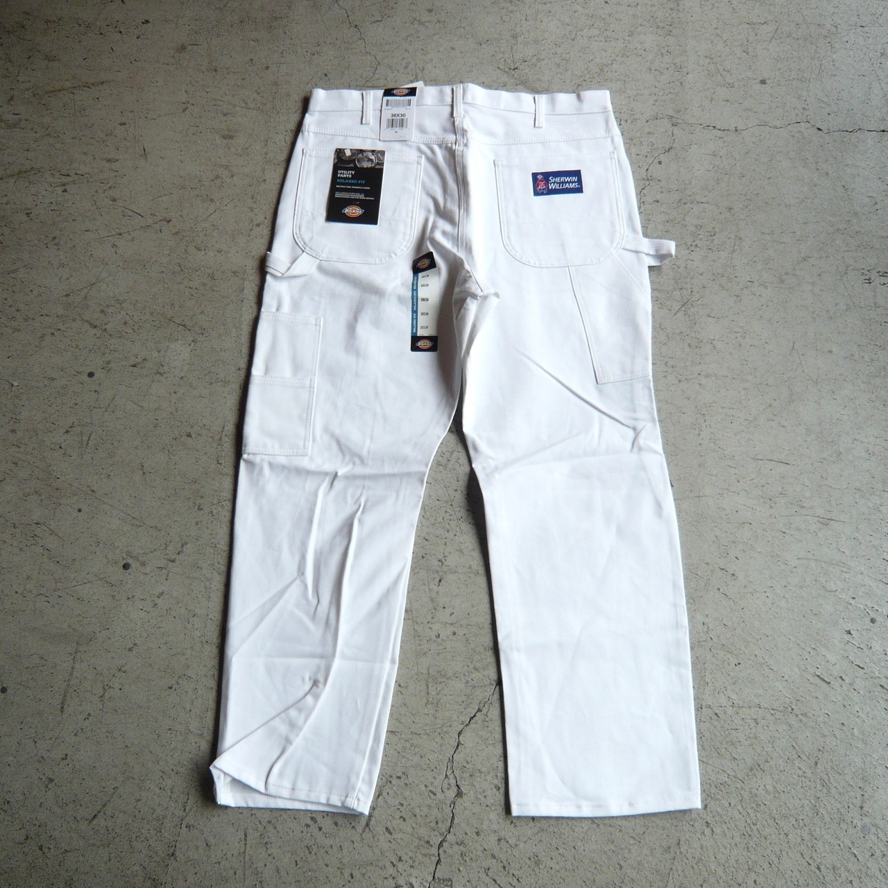 00s Dickies Sherwin Williams ホワイトペインターパンツ DEADSTOCK