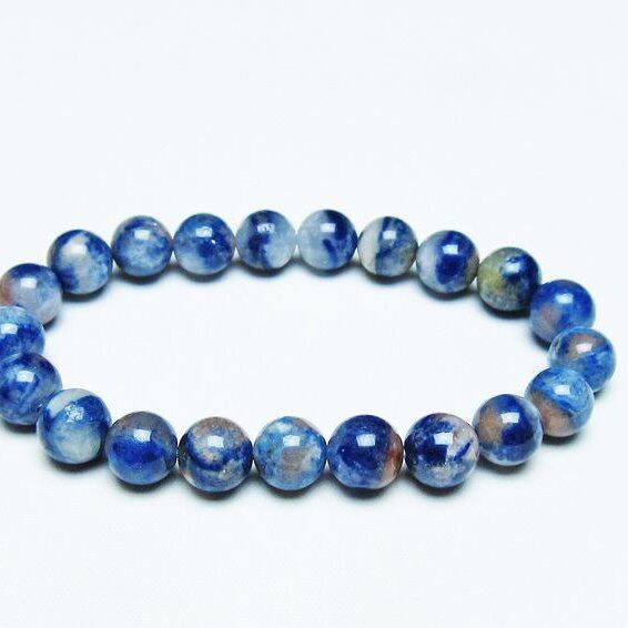 デュモルチェライトインクォーツ ブレスレット 9mm 一点物 メール便可 [M便 1/10] 111-41086