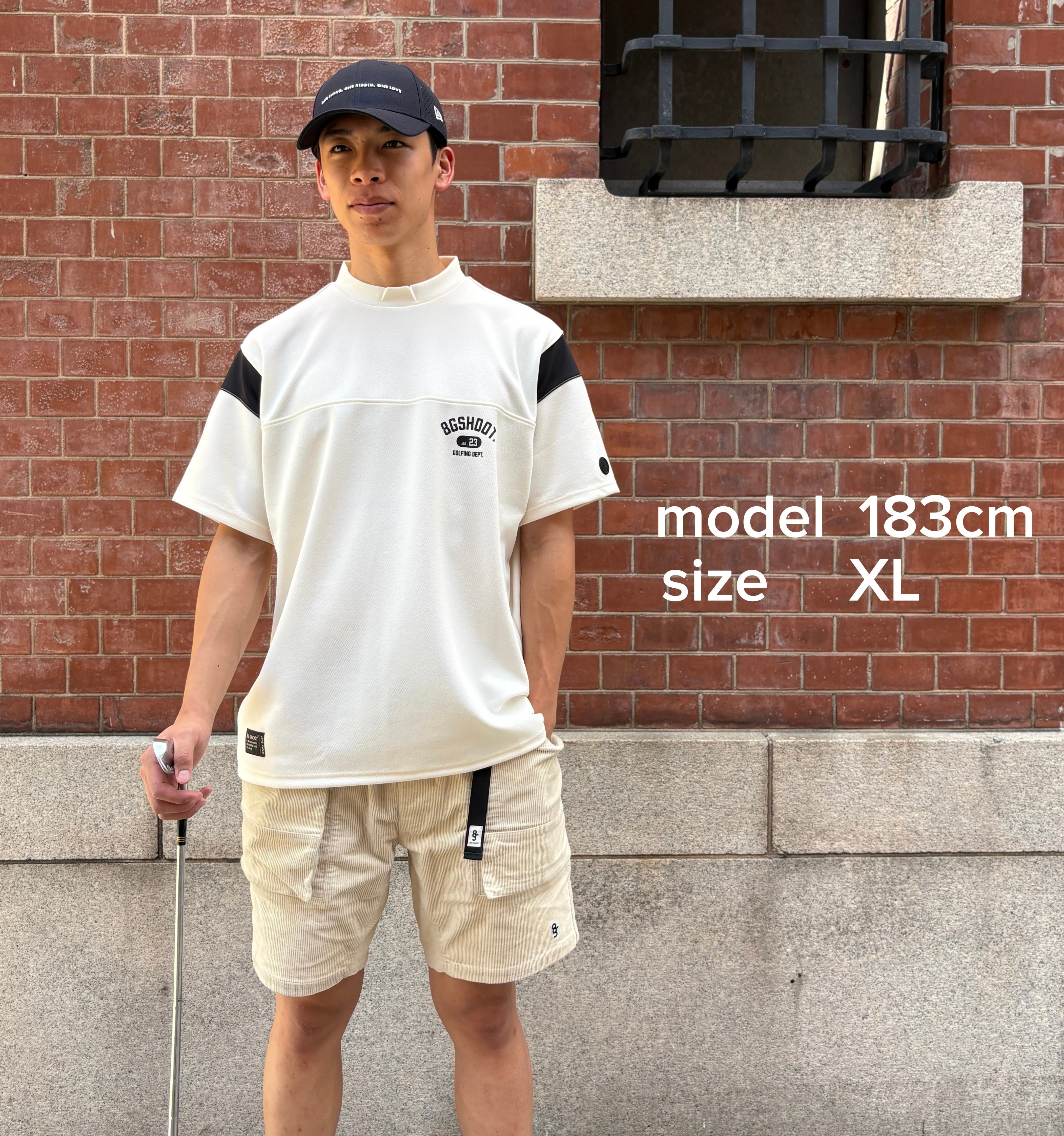 COLLEGE LOGO MOCK NECK FOOTBALL SHIRT -WHITE- | 8G SHOOT WEBSTORE