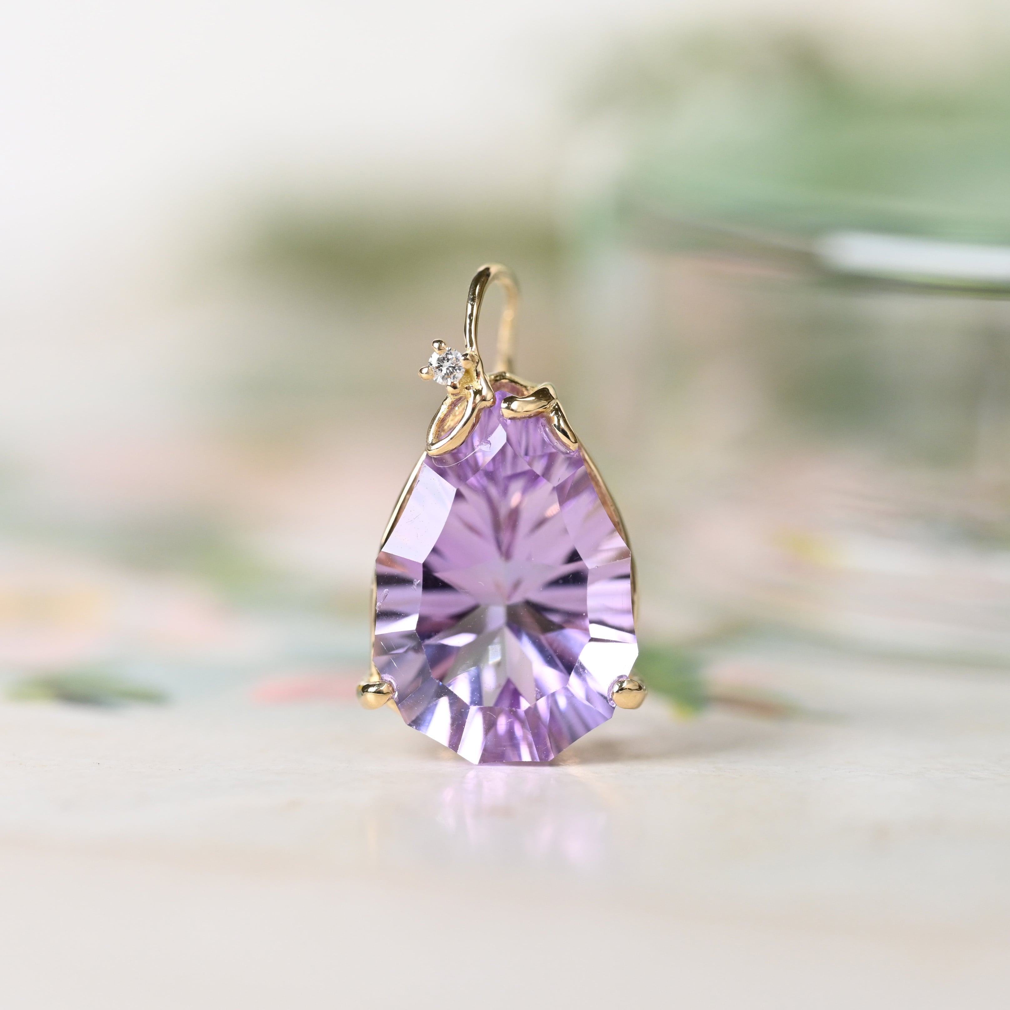 アメジスト K18YG ペンダントトップ（52041） | ジェムとハンドメイド工房