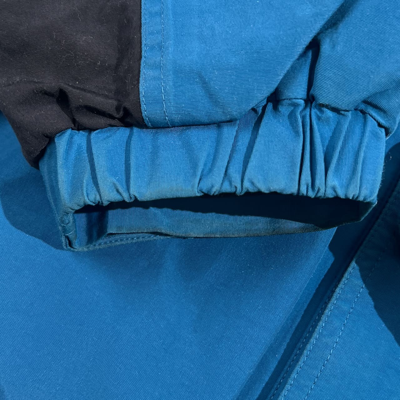 90s mont-bell モンベル POLARTEC フリース ライナー付き 中綿 ナイロン マウンテンパーカー XL/ブルー系 メンズ アウトドア ビンテージ