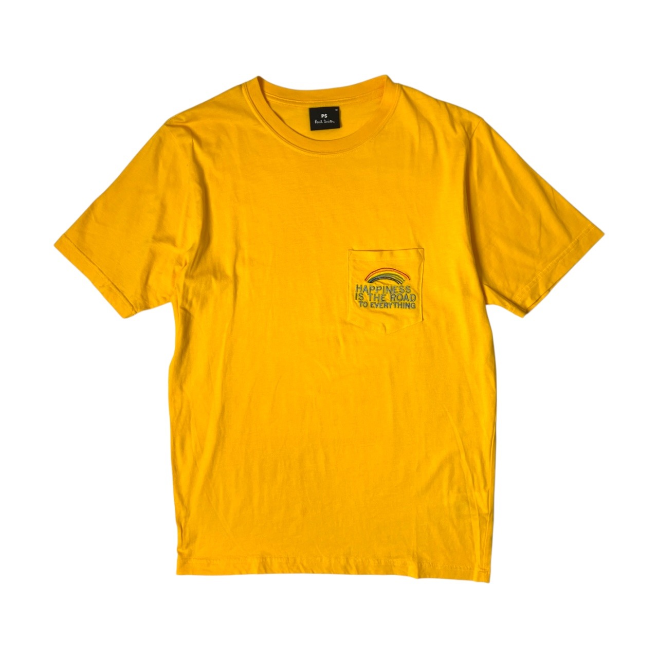 PS Paul Smithポールスミス 虹刺繍 半袖Tシャツ M/ビタミンイエロー