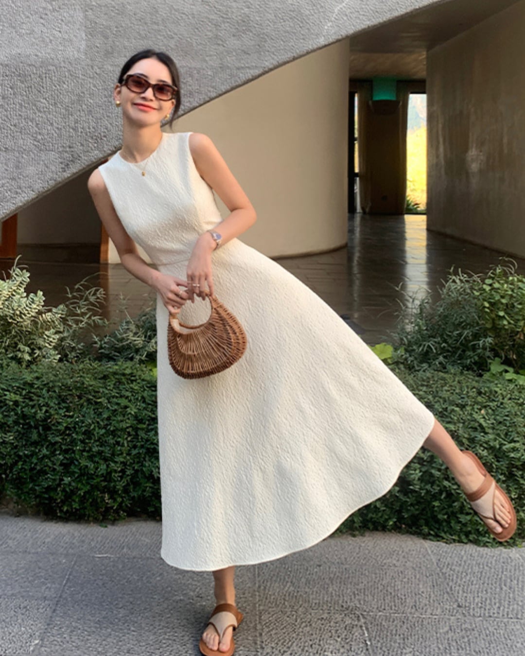 エレガントAラインミモレワンピース S25271