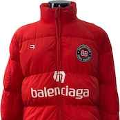 【BALENCIAGA】バレンシアガ “FOOTBALL PRINT” ロゴ ダウンジャケット