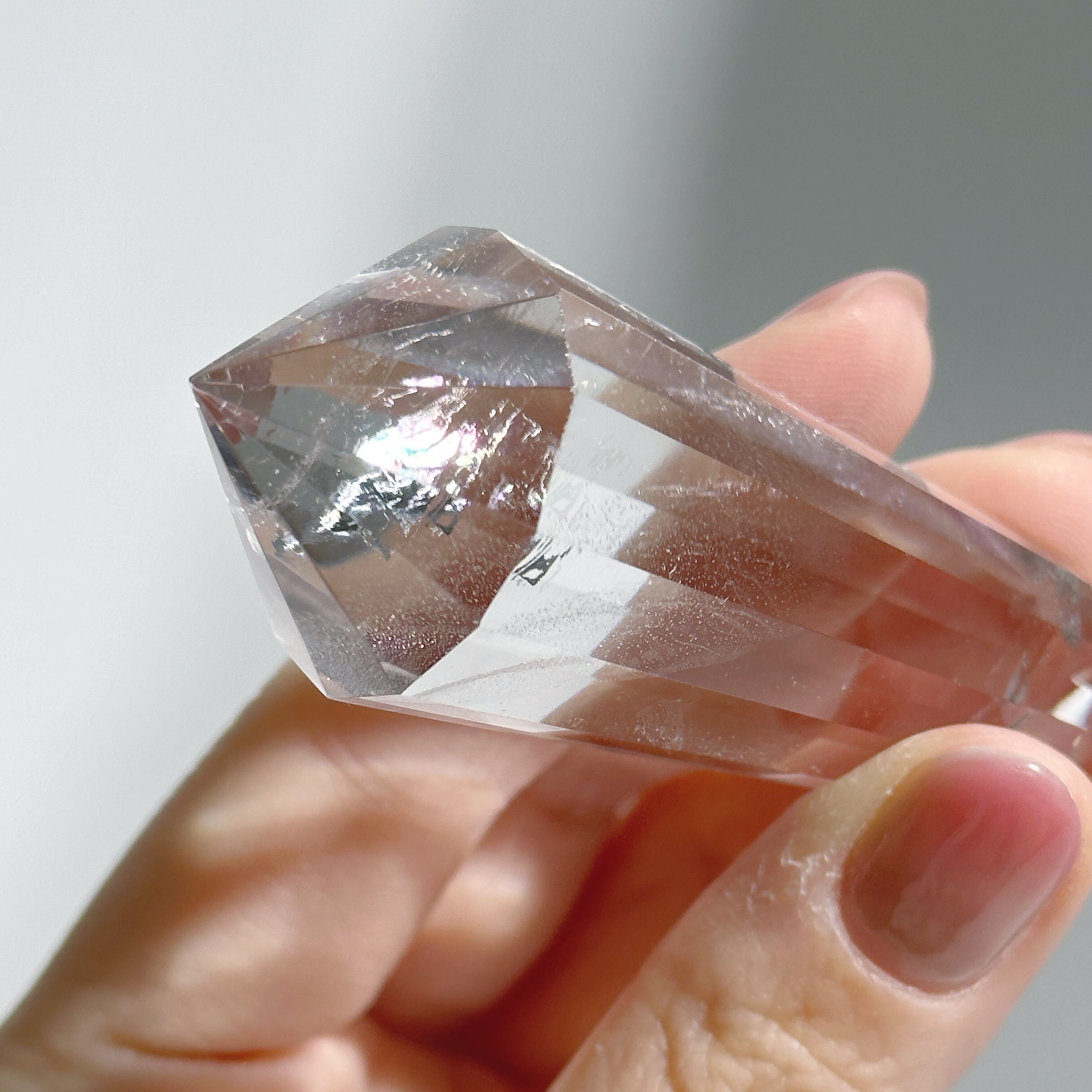 虹◎トカンティンス産クリアクォーツ ダブルターミネイテッド74