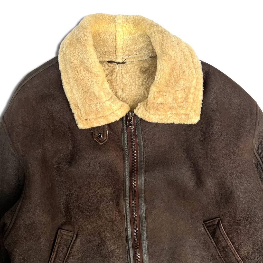 80s USA製 US SHEEPSKIN ランチジャケット ムートン M-