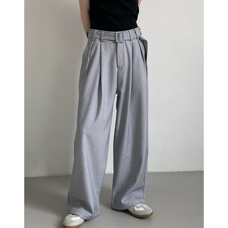 pleated high-waisted wide pants mr0468