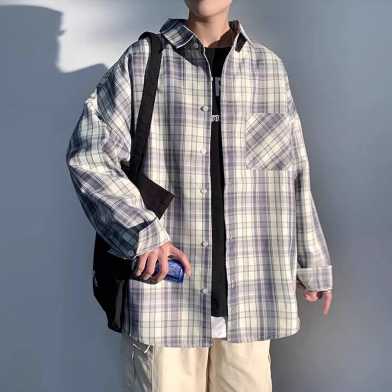 オーバーサイズチェックシャツ C10221