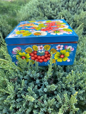 ペトリキフカ・ジュエリーボックス （ホメンコ）10 cm