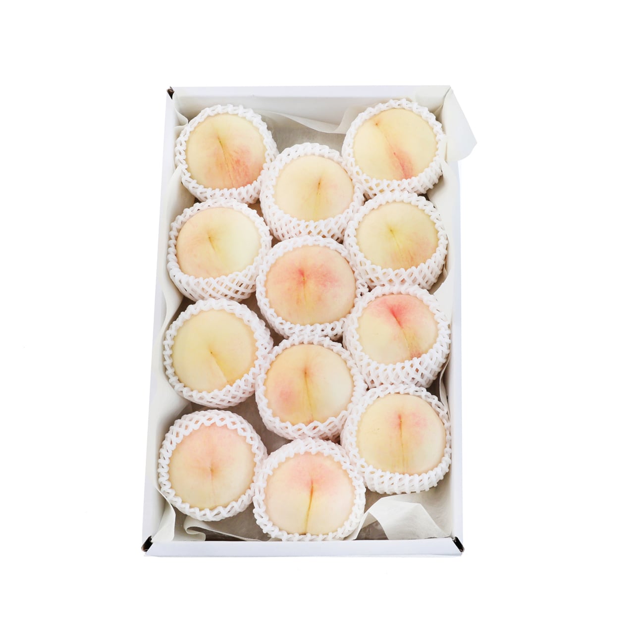 岡山白桃　　糖度10度以上～ロイヤル以下　4kg箱（12玉～16玉）