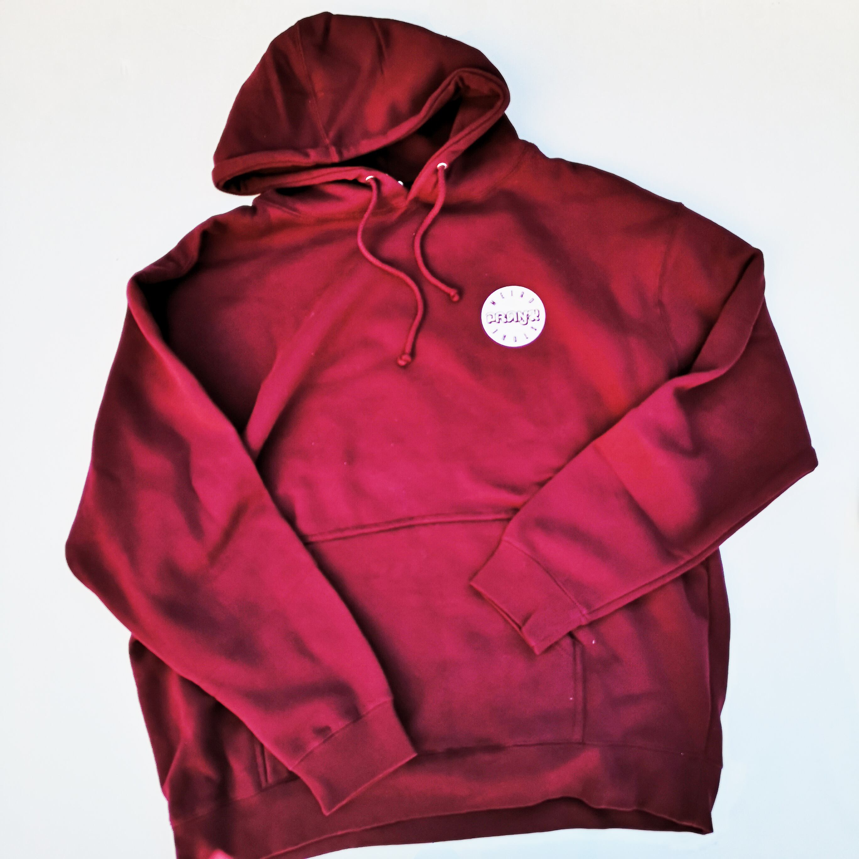 PRANK SIGN HOODIE MAROON XL