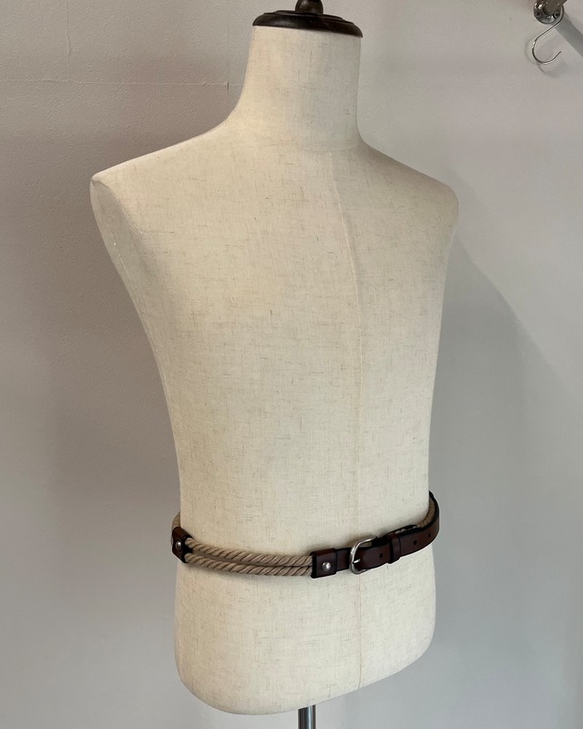 【2025/SS PRADA】rope leather switching belt