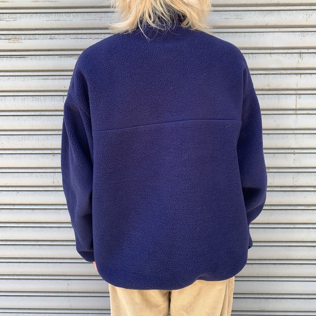 USA製　patagonia パタゴニア　シンチラスナップT フリース　ネイビー