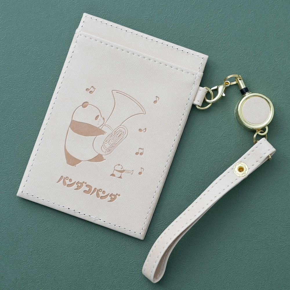 パンダコパンダ リール付きパスケース ベージュ(8645)