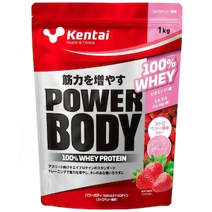 Kentai パワーボディ 100%ホエイプロテイン ストロベリー風味　830g